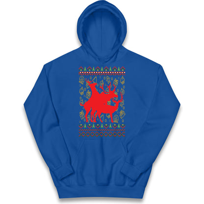Reindeer Making Fun Christmas Hoodie
