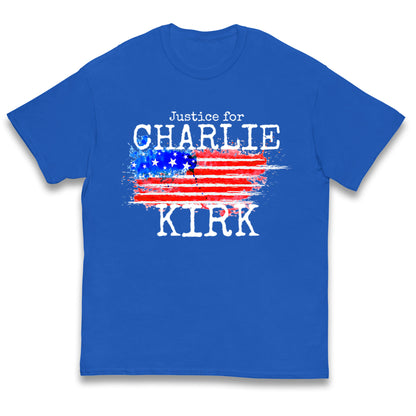Justice For Charlie Kirk Kids T Shirt
