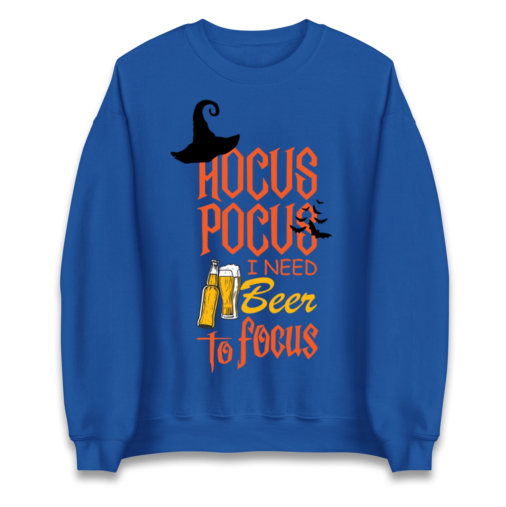 Hocus Pocus I Need Beer To Focus Halloween Sweatshirt
