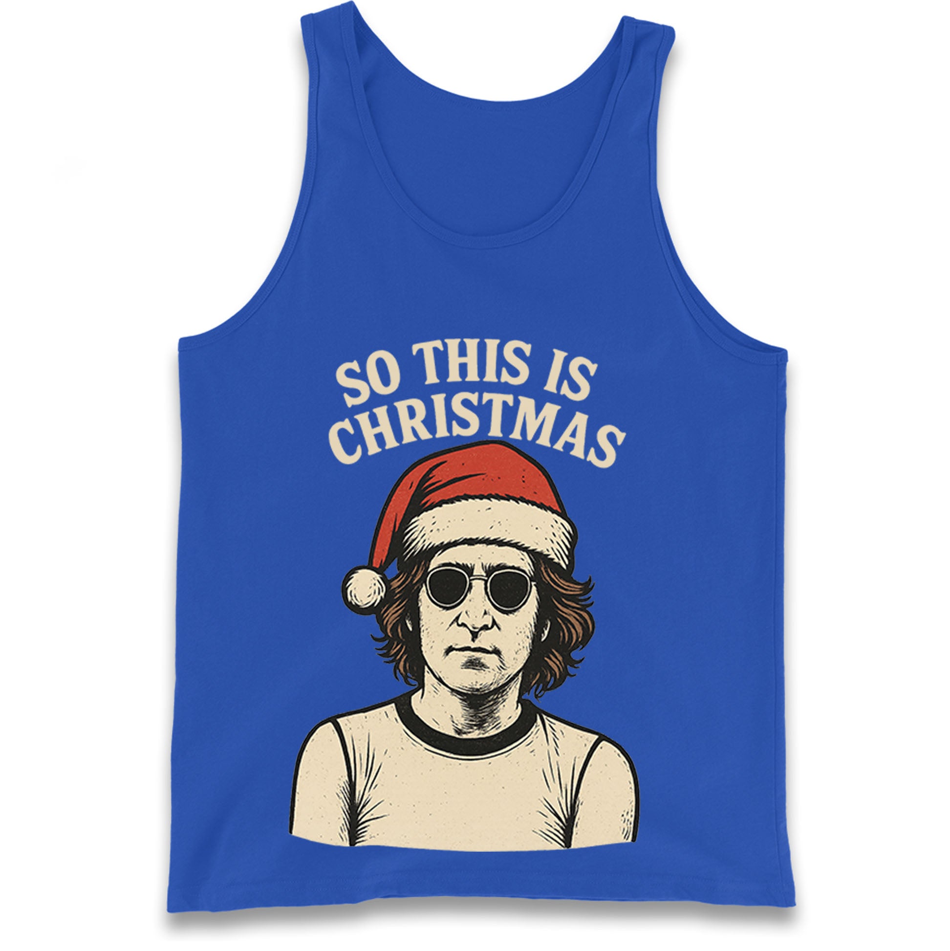 Christmas John Lennon Christmas Tank Top