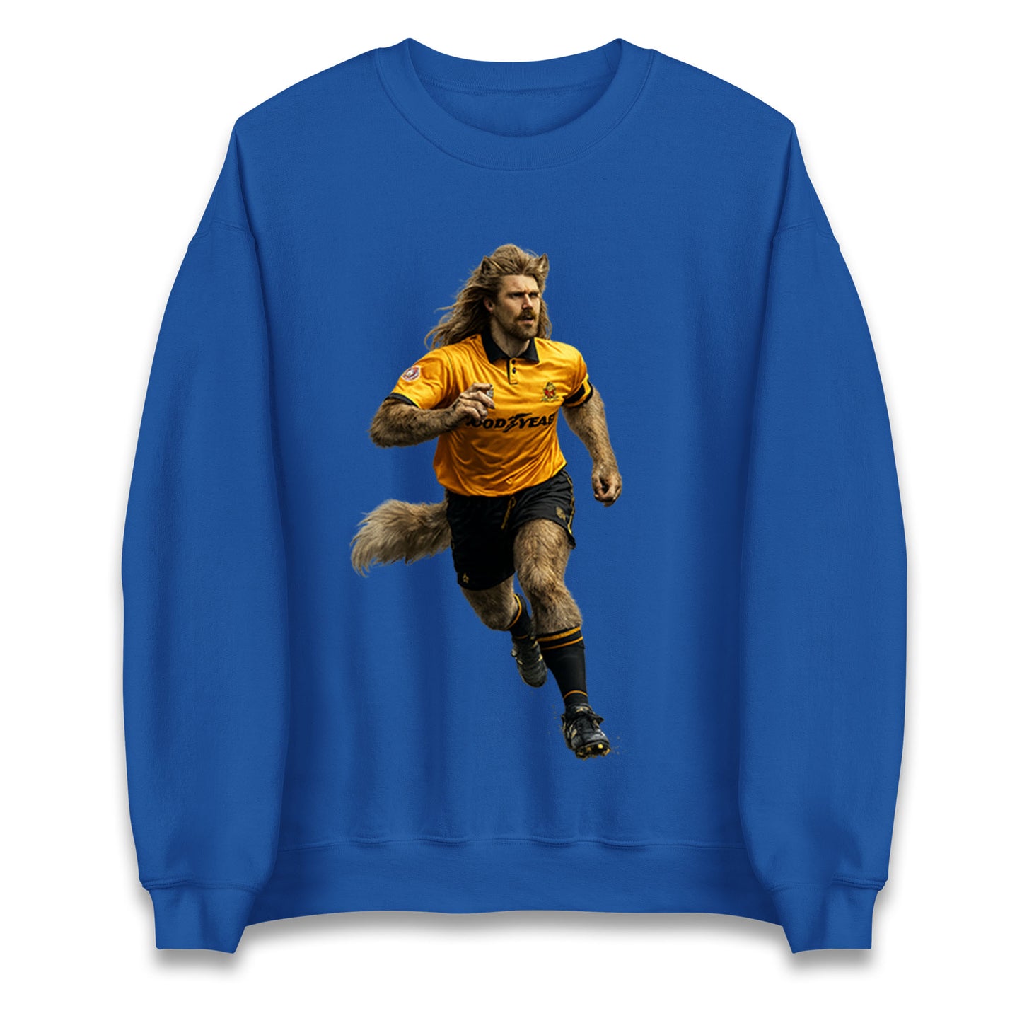 Retro John The Wolf Wolves Football Jumper 