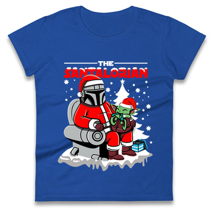 Mandalorian Christmas Ladies T Shirt