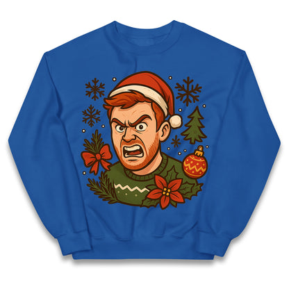 Angry Ginge Christmas Kids Jumper