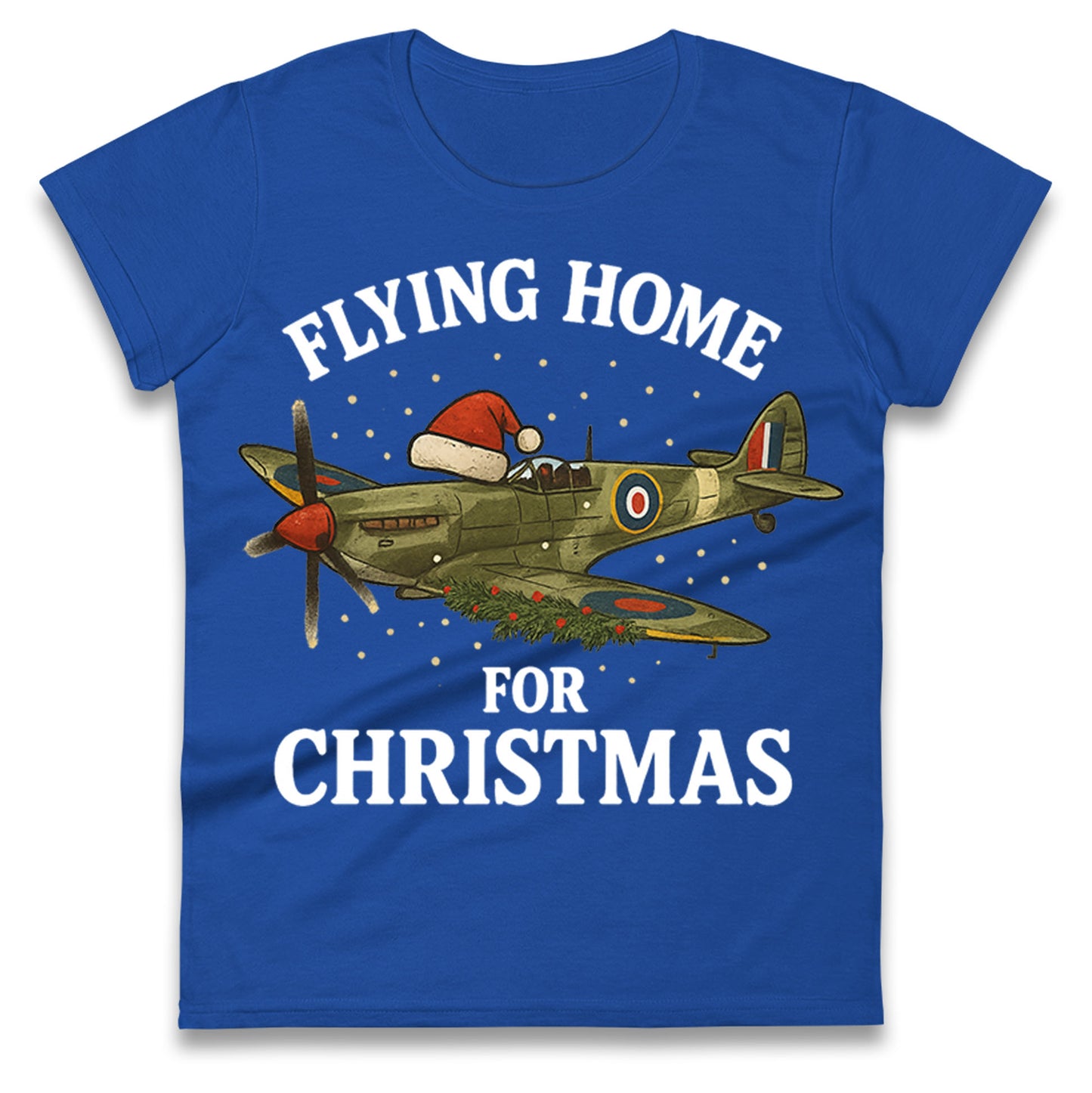 Spitfire Christmas Ladies T Shirt