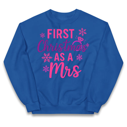 First Christmas As A Mrs Kids Jumper