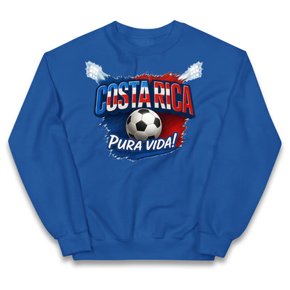 Costa Rica Retro World Cup Kids Jumper