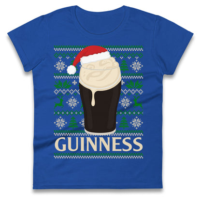 Guinness Christmas Ladies T Shirt