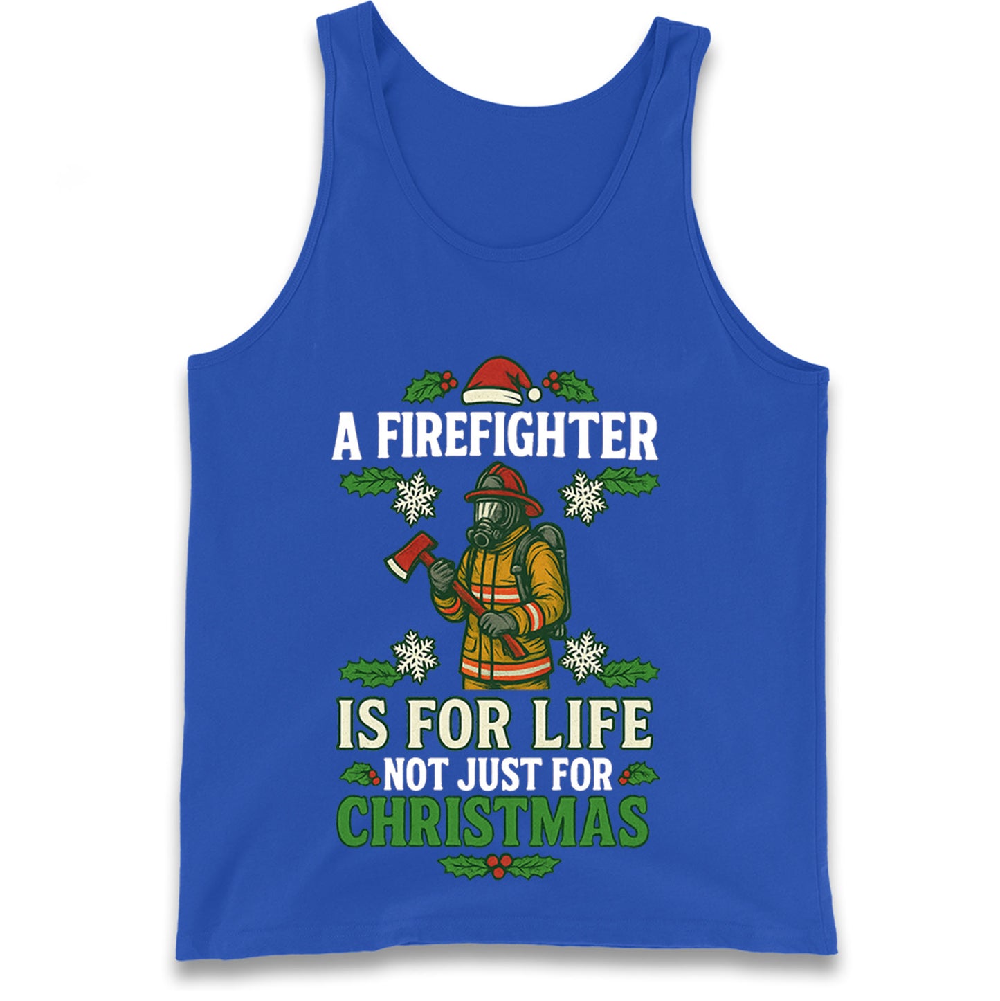 Firefighter Christmas Tank Top