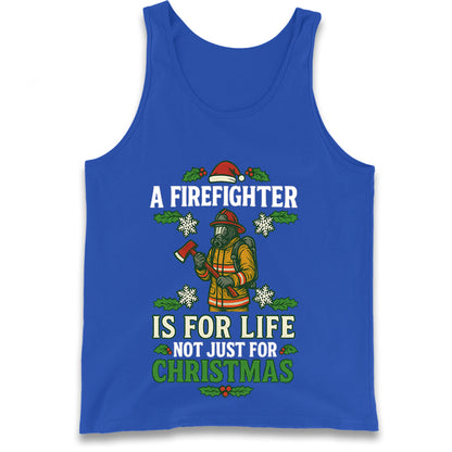 Firefighter Christmas Tank Top