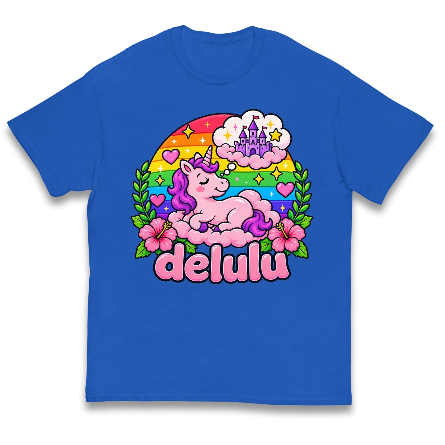 Delulu Unicorn Kids T Shirt