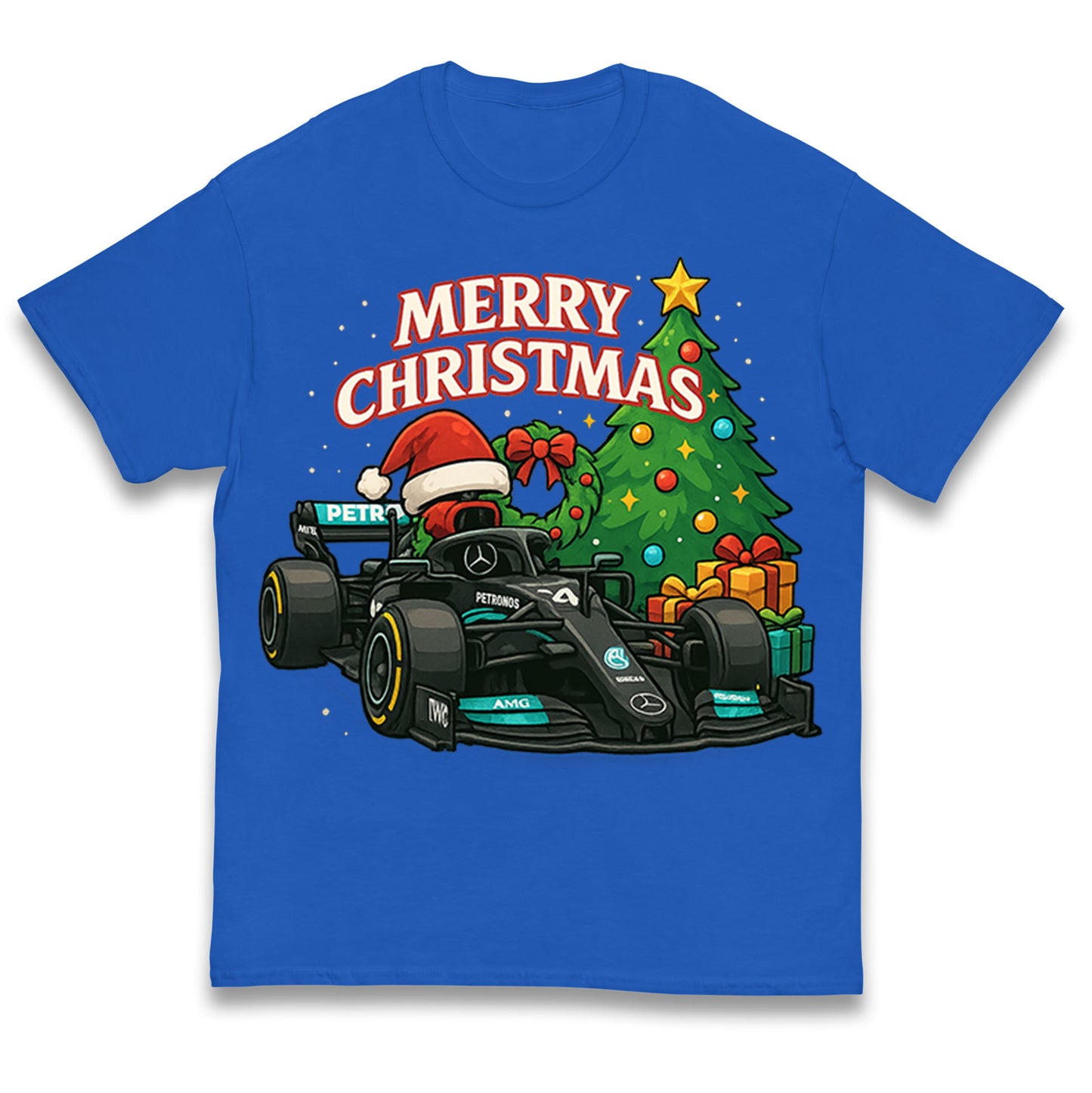 Mercedes F1 Christmas Kids T Shirt
