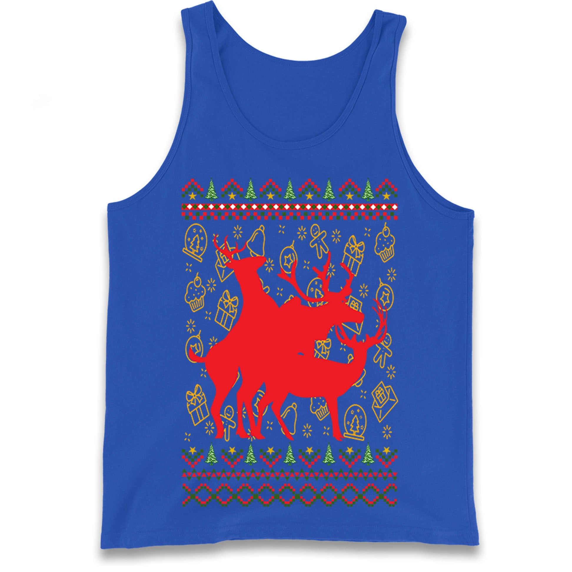 Reindeer Making Fun Christmas Tank Top