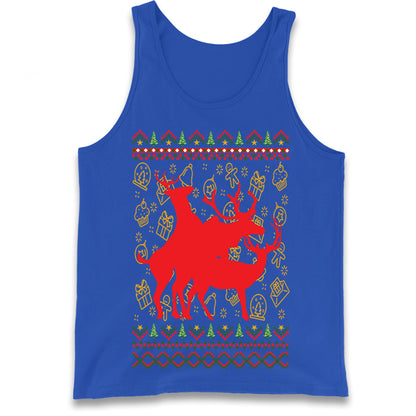 Reindeer Making Fun Christmas Tank Top