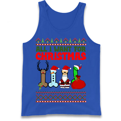All I Want For Christmas Funny Adults Joke Tank Top