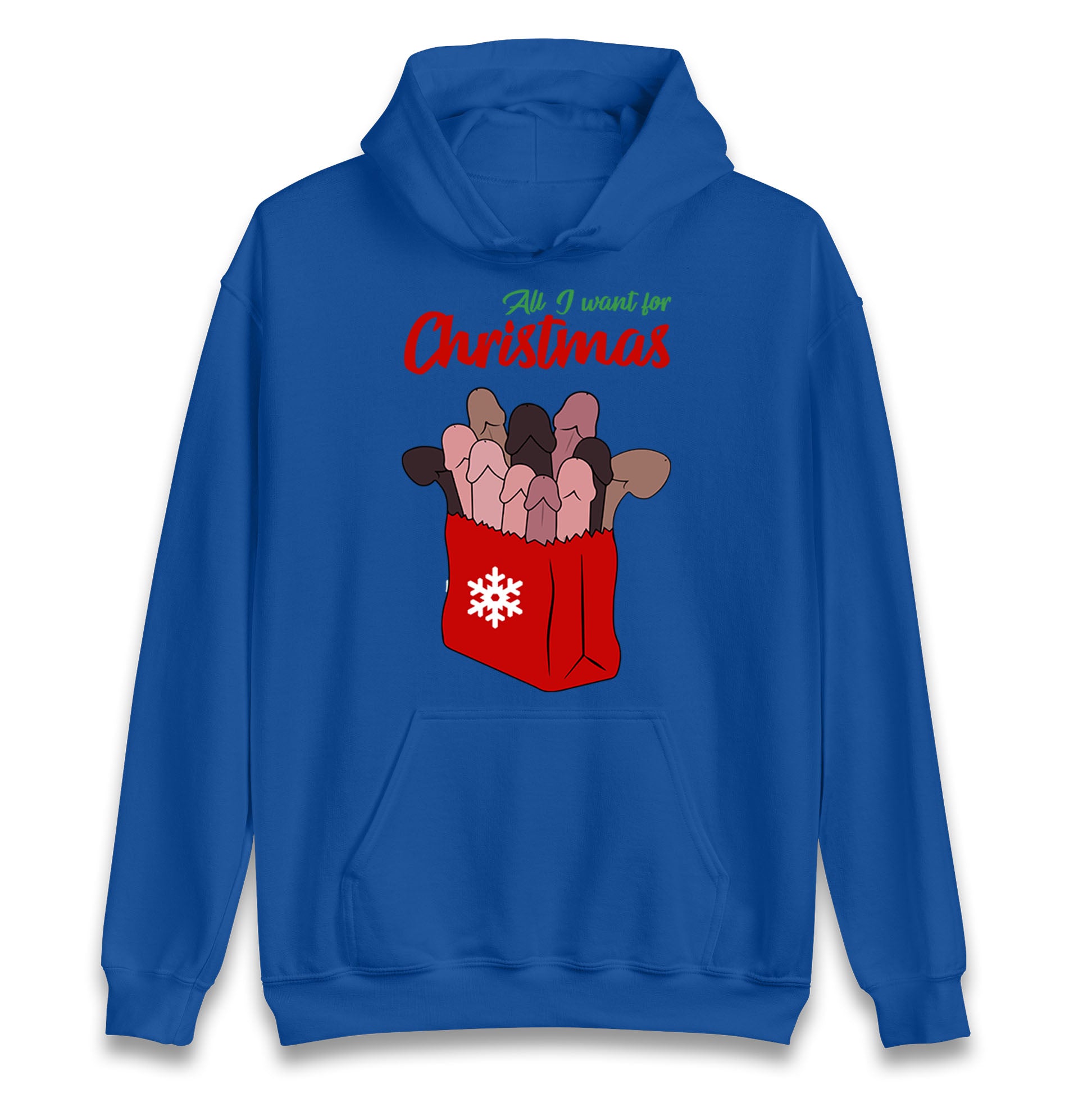 All I Want For Christmas Santa Bag Funny Hoodie