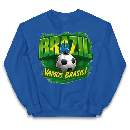 Brazil Retro Football Kids Jumper 