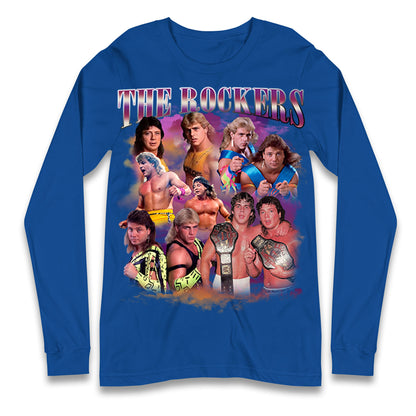 Retro The Rockers Bootleg Wrestling Long Sleeve T Shirt