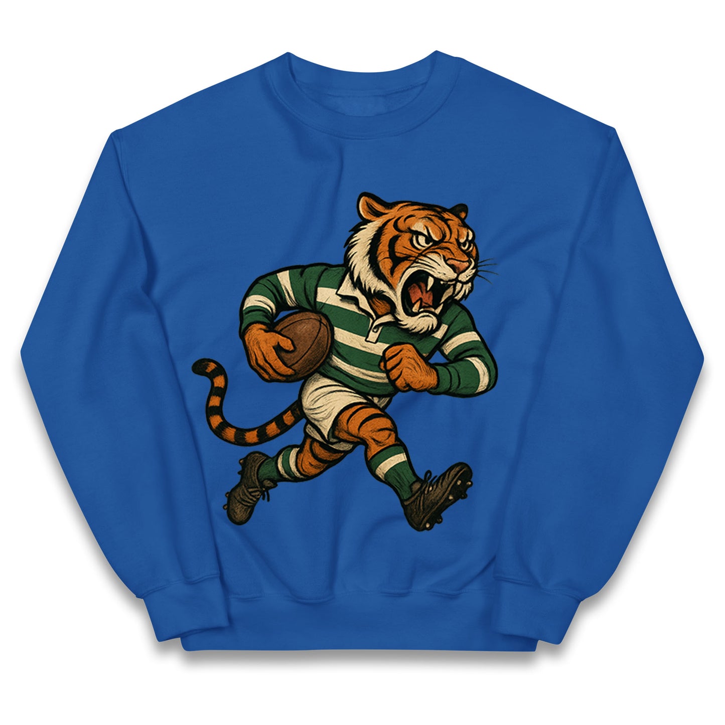 Retro Leicester Tigers Rugby Union Kids Jumper