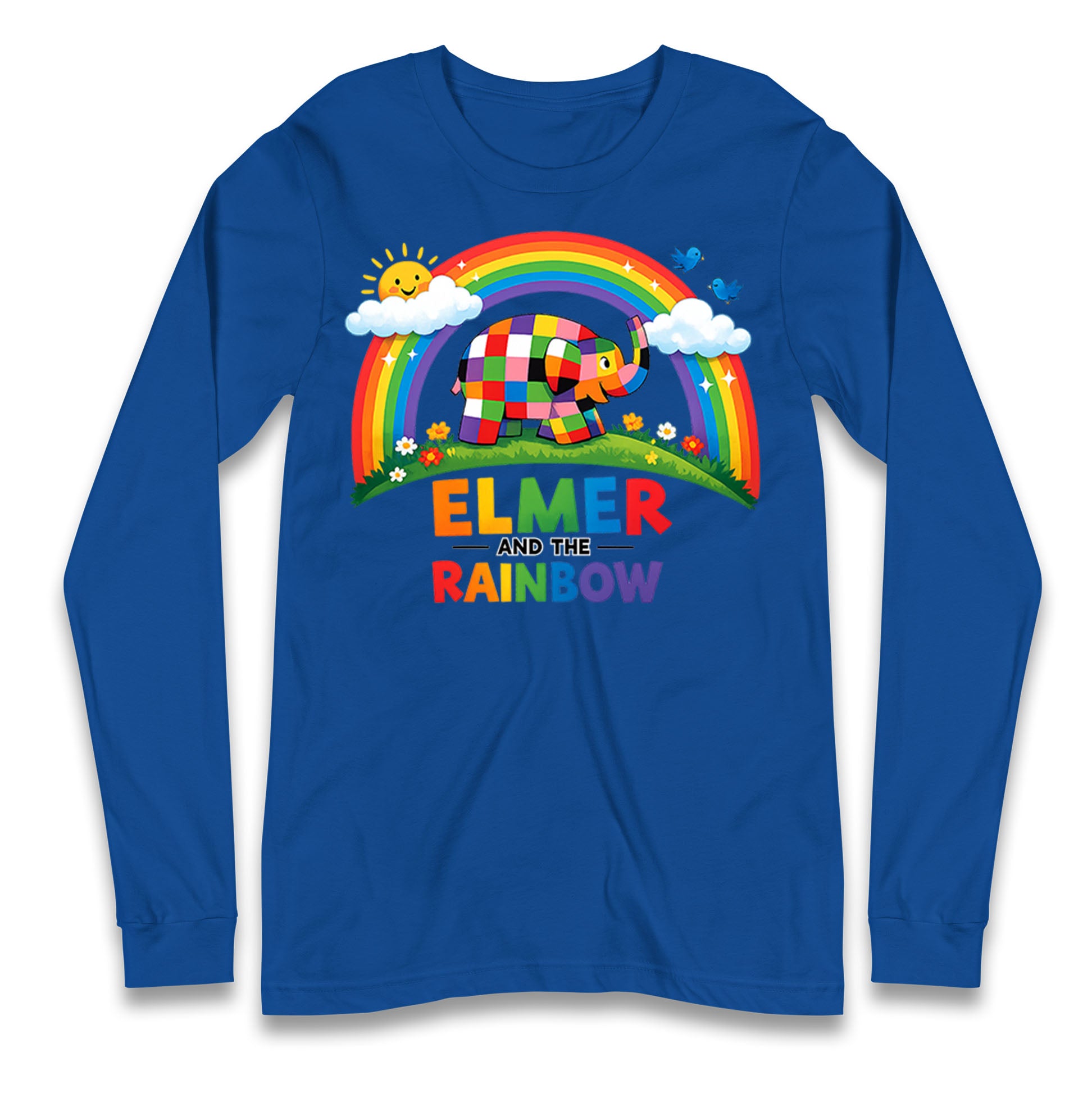 Elmer And The Rainbow Longsleeve T Shirt