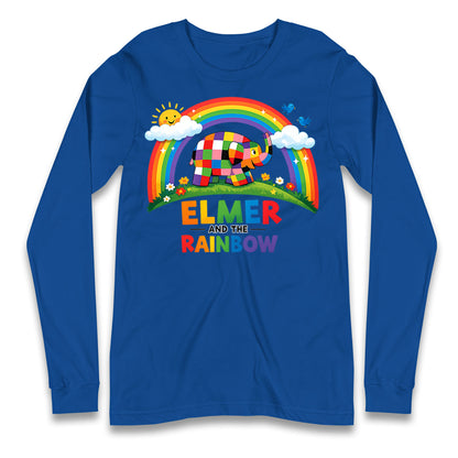 Elmer And The Rainbow Longsleeve T Shirt