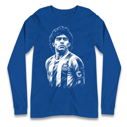 Maradona Argentina Longsleeve T Shirt