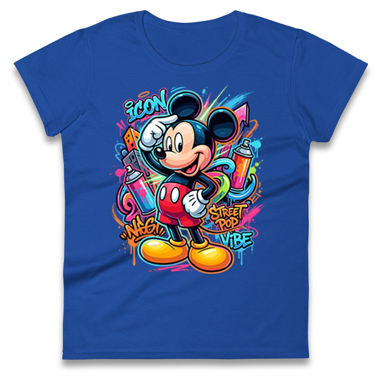Graffiti Mickey Ladies T Shirt