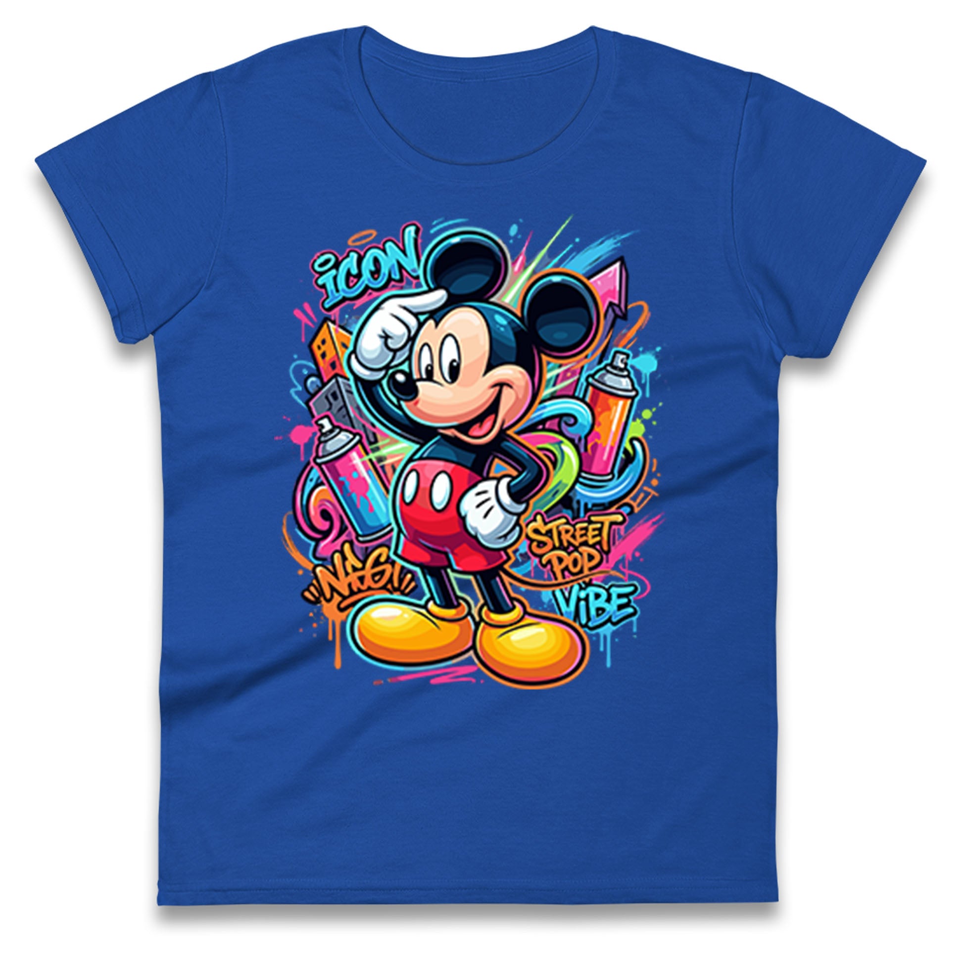 Graffiti Mickey Ladies T Shirt