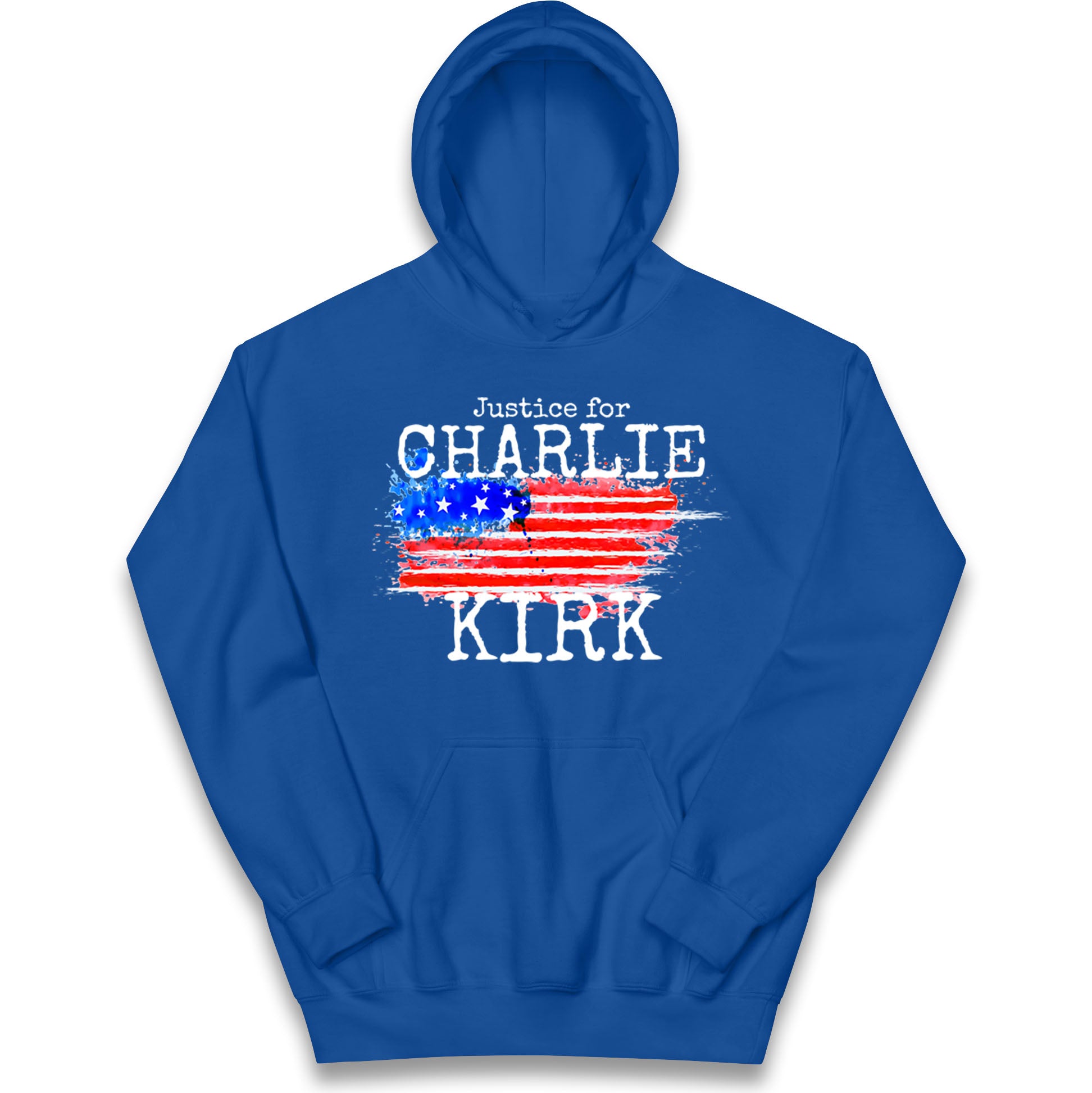 Justice For Charlie Kirk Kids Hoodie