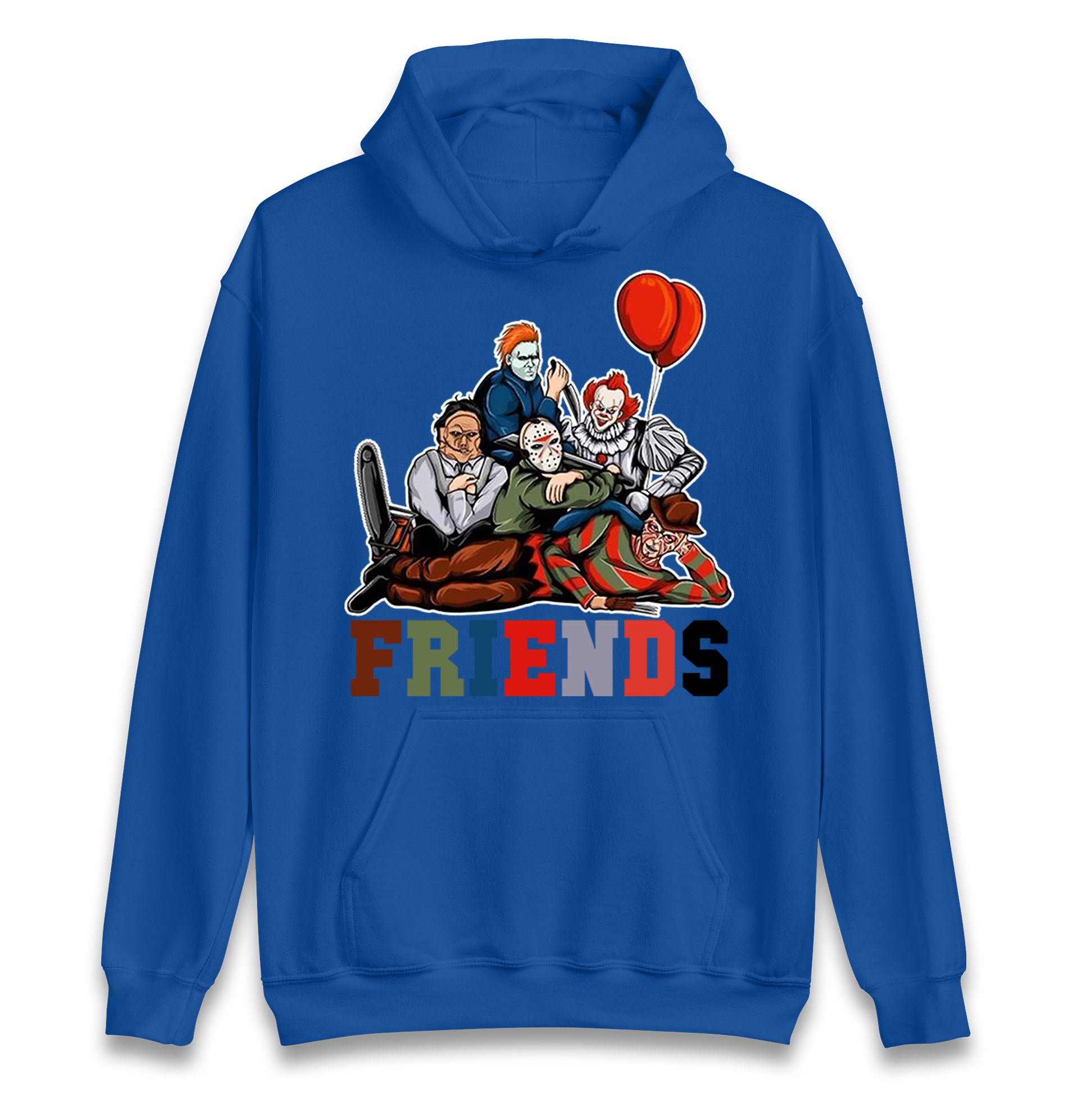 Horror Vintage Characters Friends Halloween Hoodie
