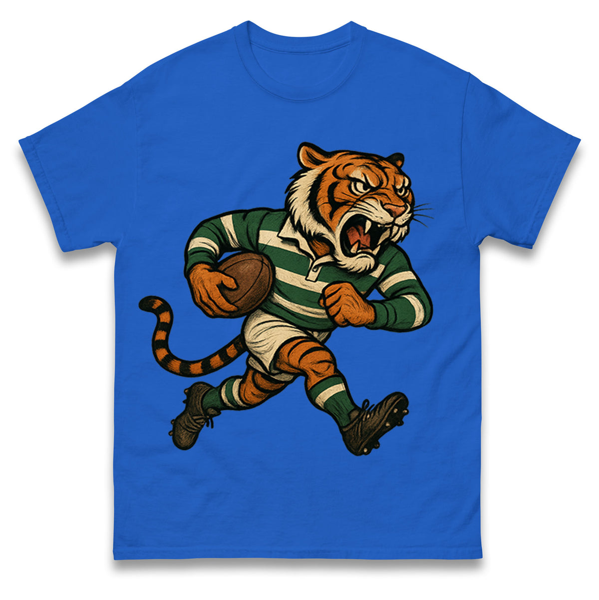 Retro Leicester Tigers Rugby Union T Shirt 