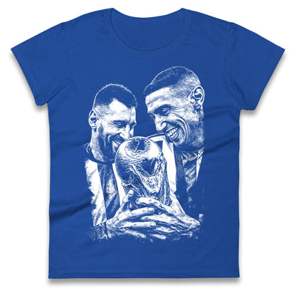 Lionel Messi Angel Di Maria Ladies T Shirt