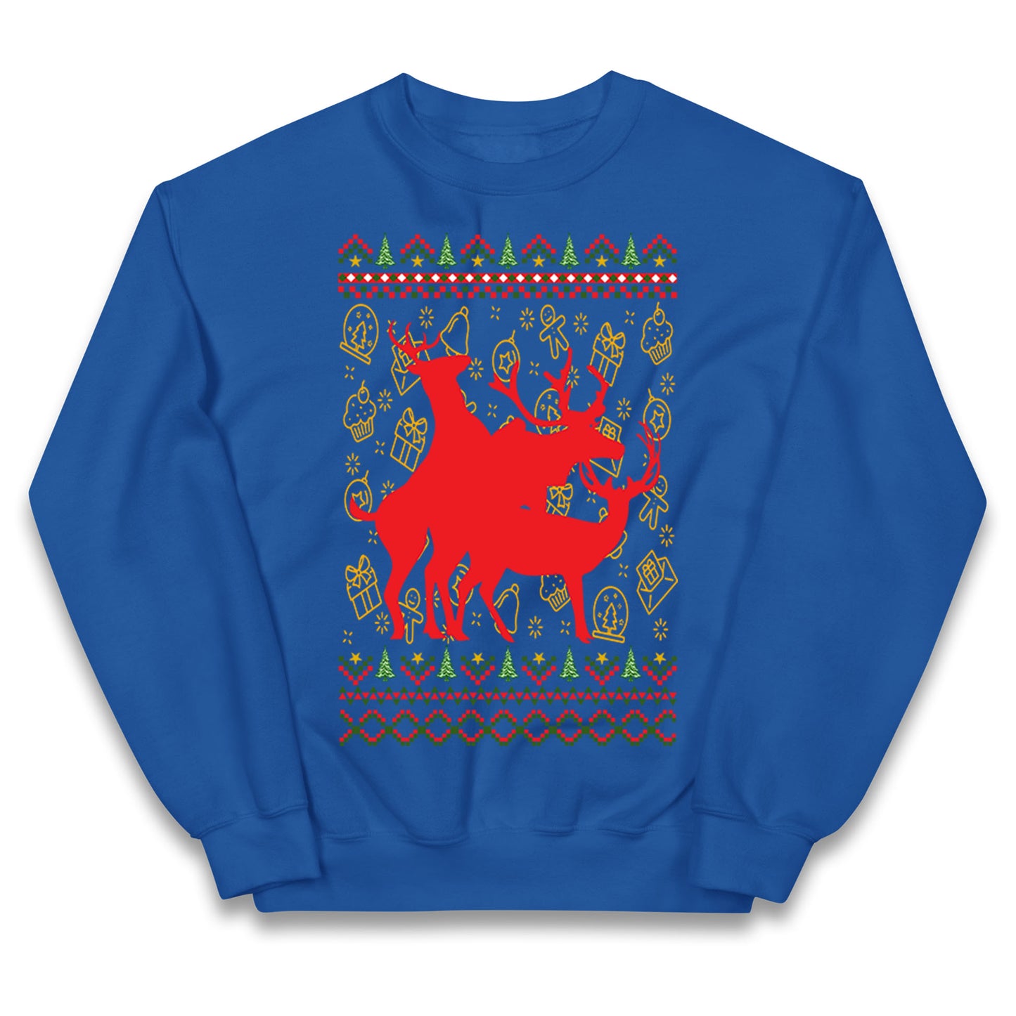 Reindeer Making Fun Christmas Jumper