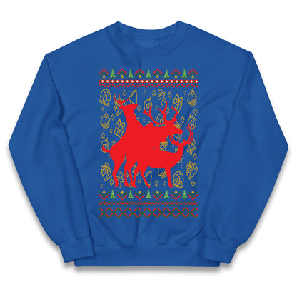 Reindeer Making Fun Christmas Jumper