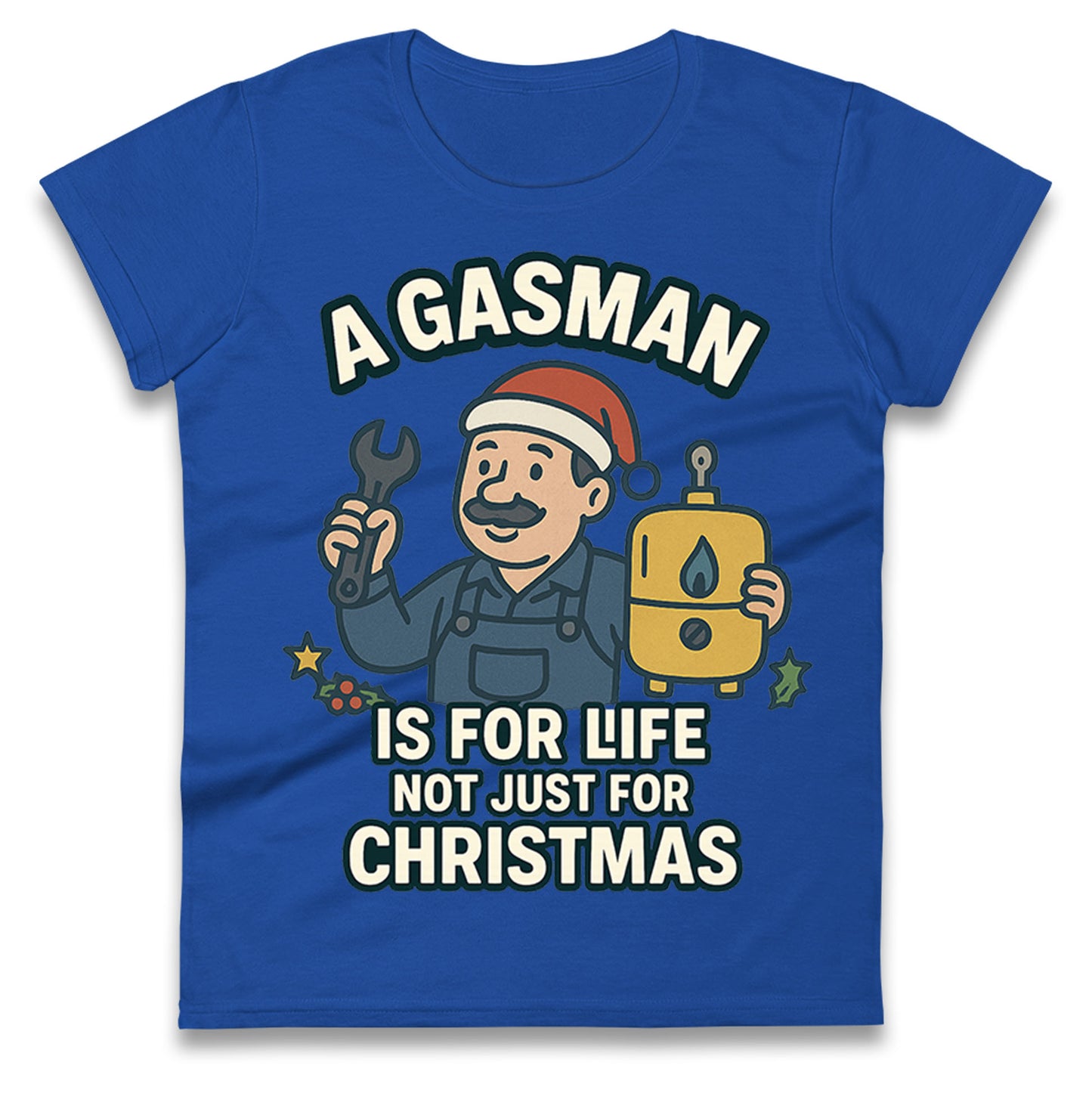 Gasman Christmas Ladies T Shirt