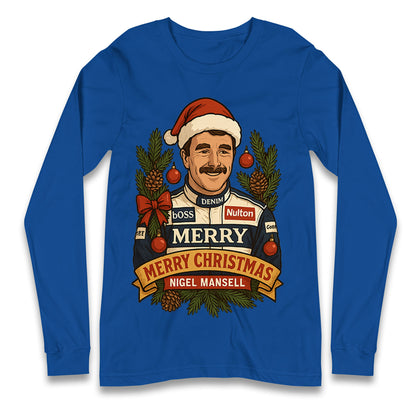 Nigel Mansell Christmas Longsleeve T Shirt