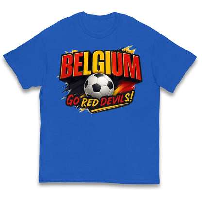 Belgium Retro Football Kids T Shirt 
