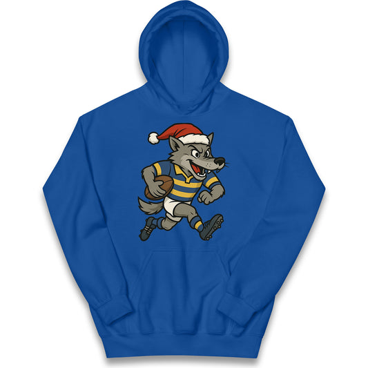 Warrington Wolves Christmas Kids Hoodie