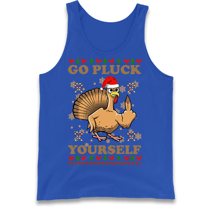 Christmas Go Pluck Yourself Funny Tank Top