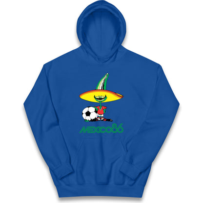 Mexico 86 Mascot Kids Hoodie