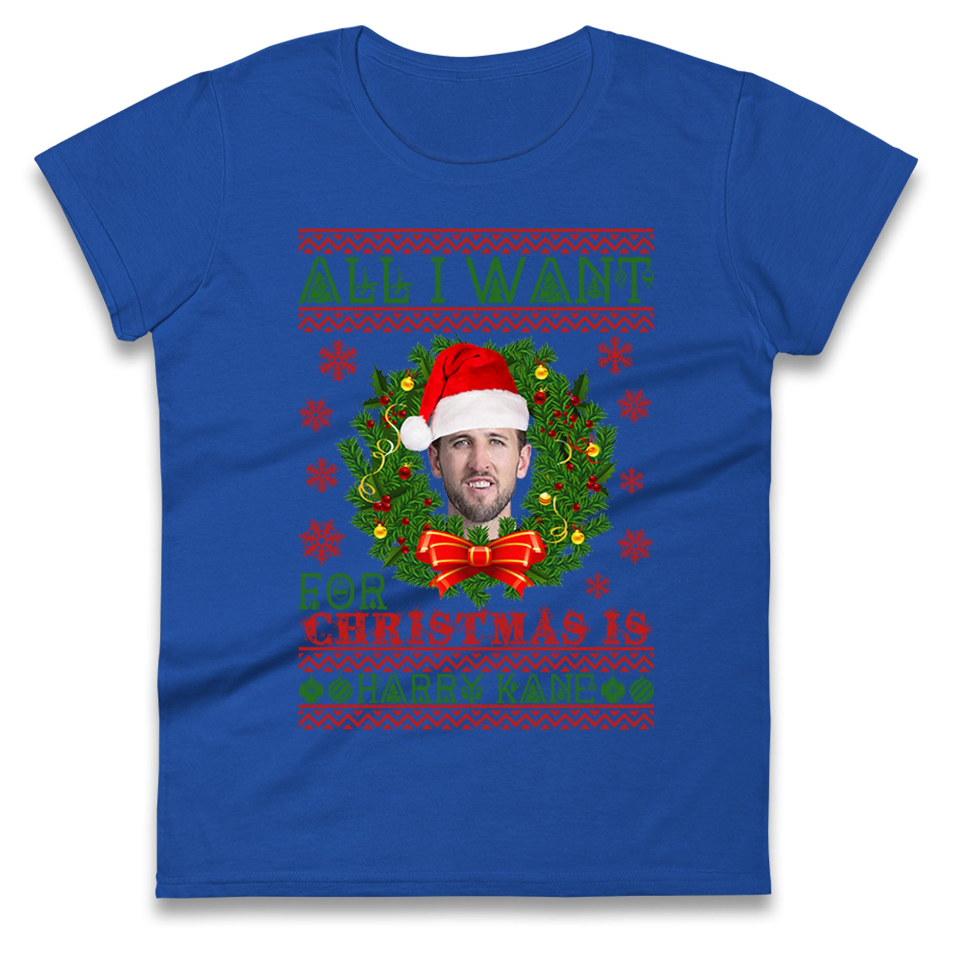 harry kane christmas womens t shirt