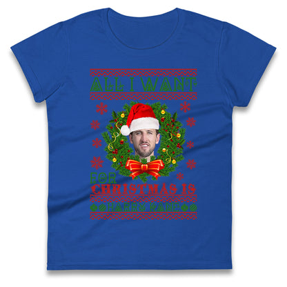 harry kane christmas womens t shirt