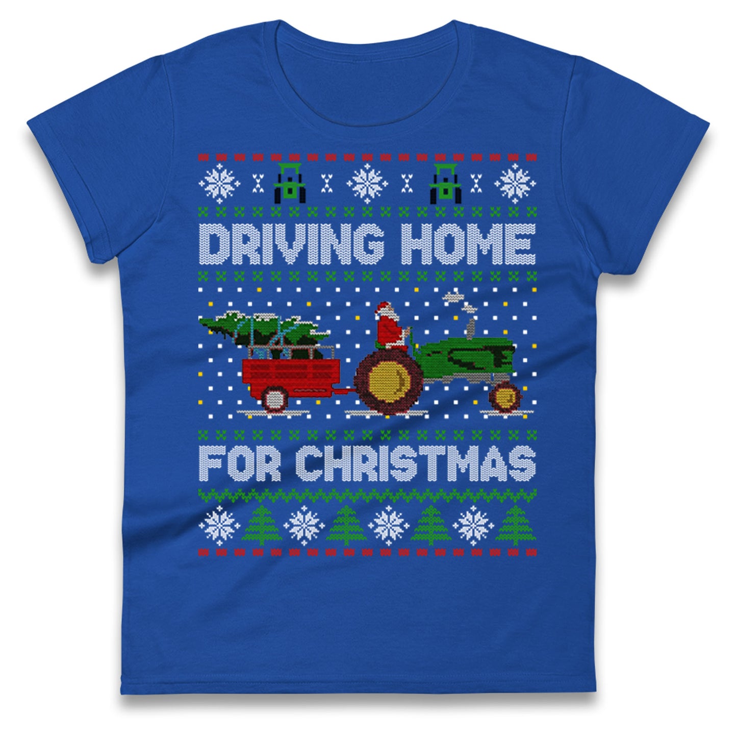 John Deere Christmas Ladies T Shirt 