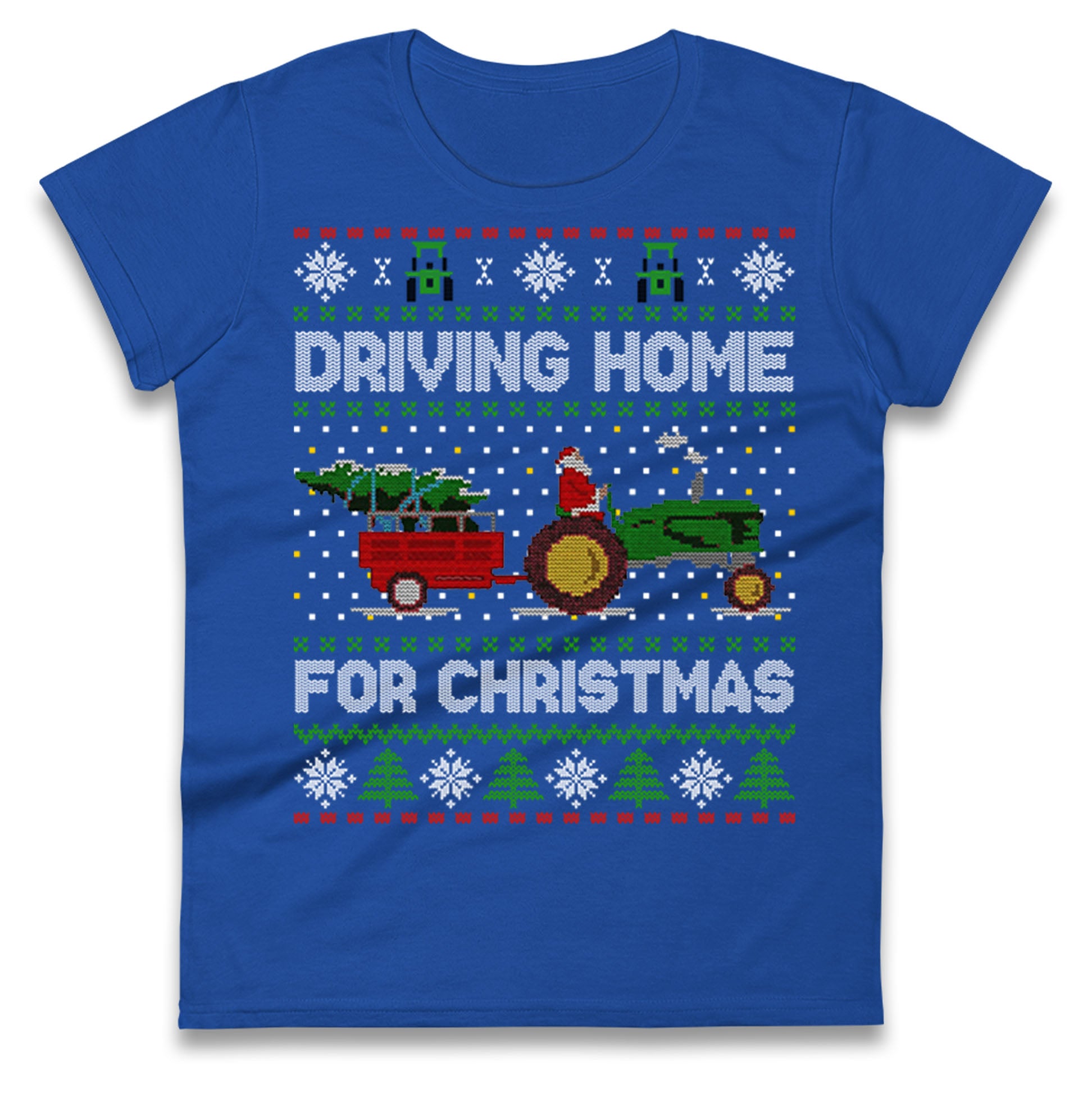 John Deere Christmas Ladies T Shirt 