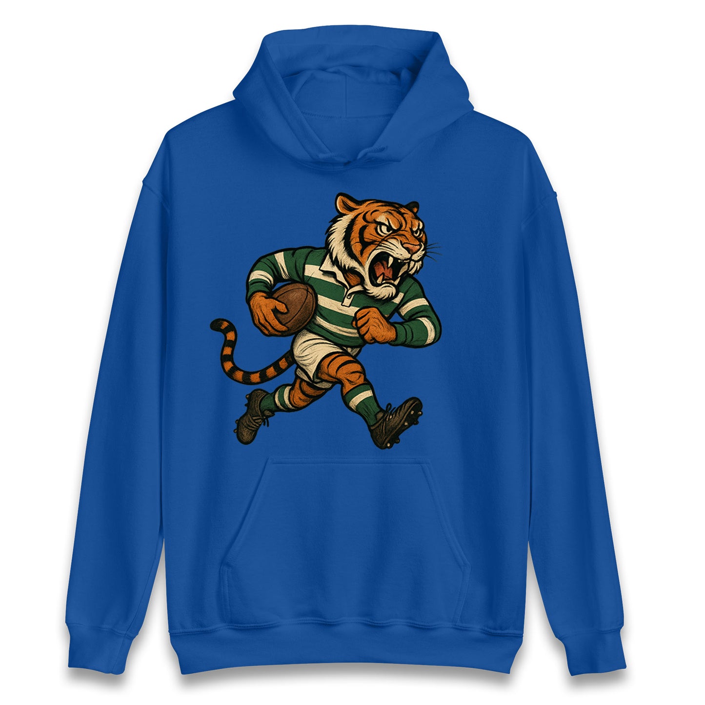 Retro Leicester Tigers Rugby Union Hoodie