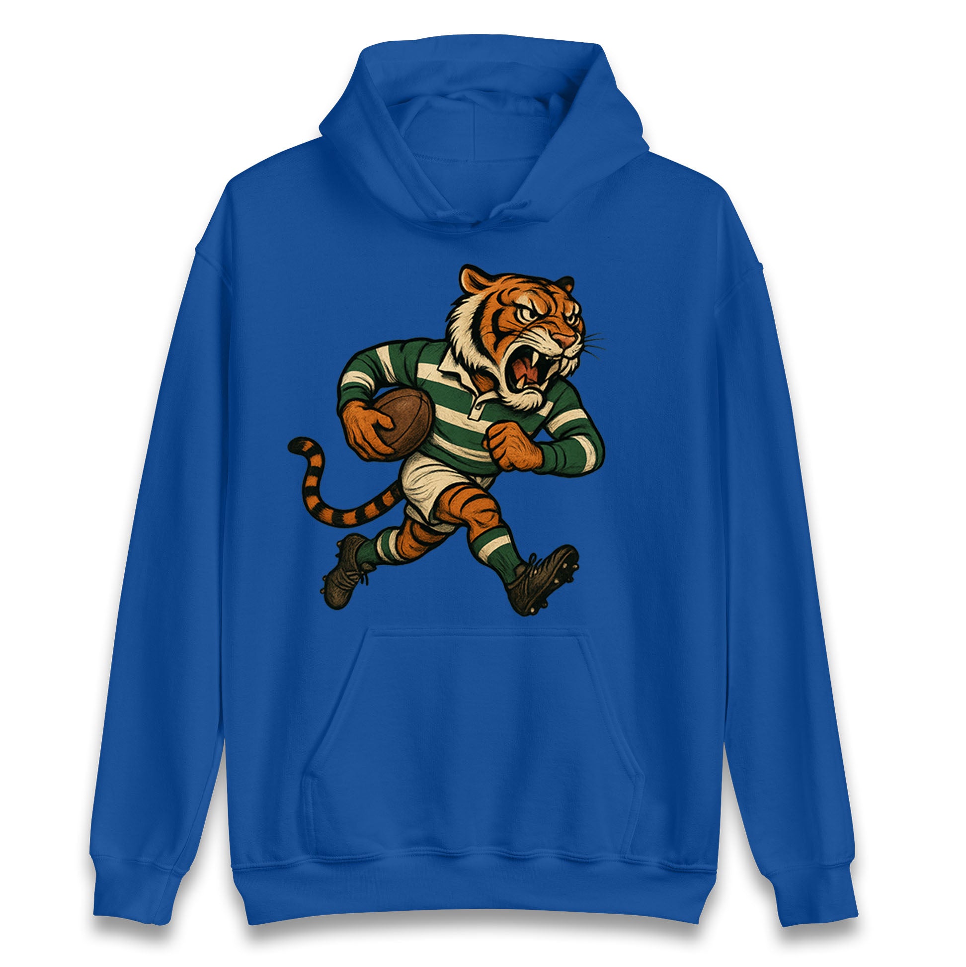 Retro Leicester Tigers Rugby Union Hoodie
