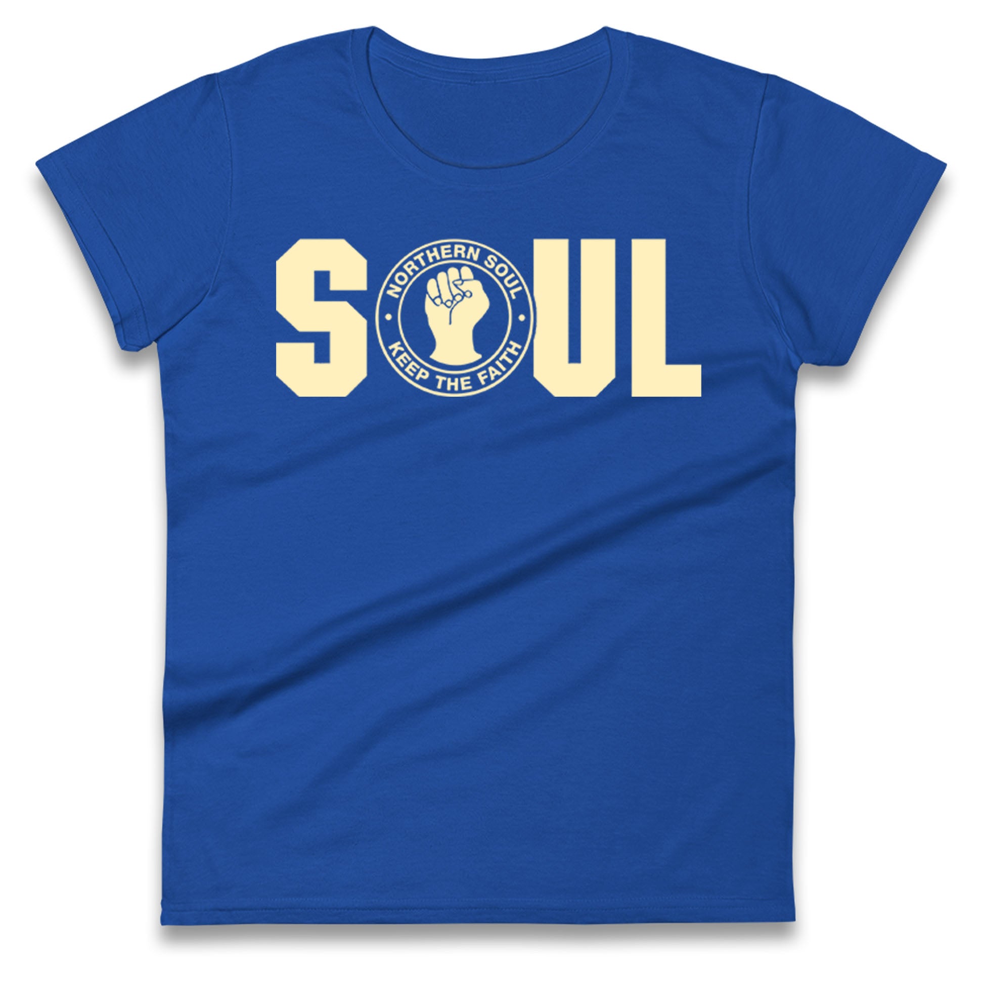 Northern Soul Keep The Faith Logo Ladies T Shirt 