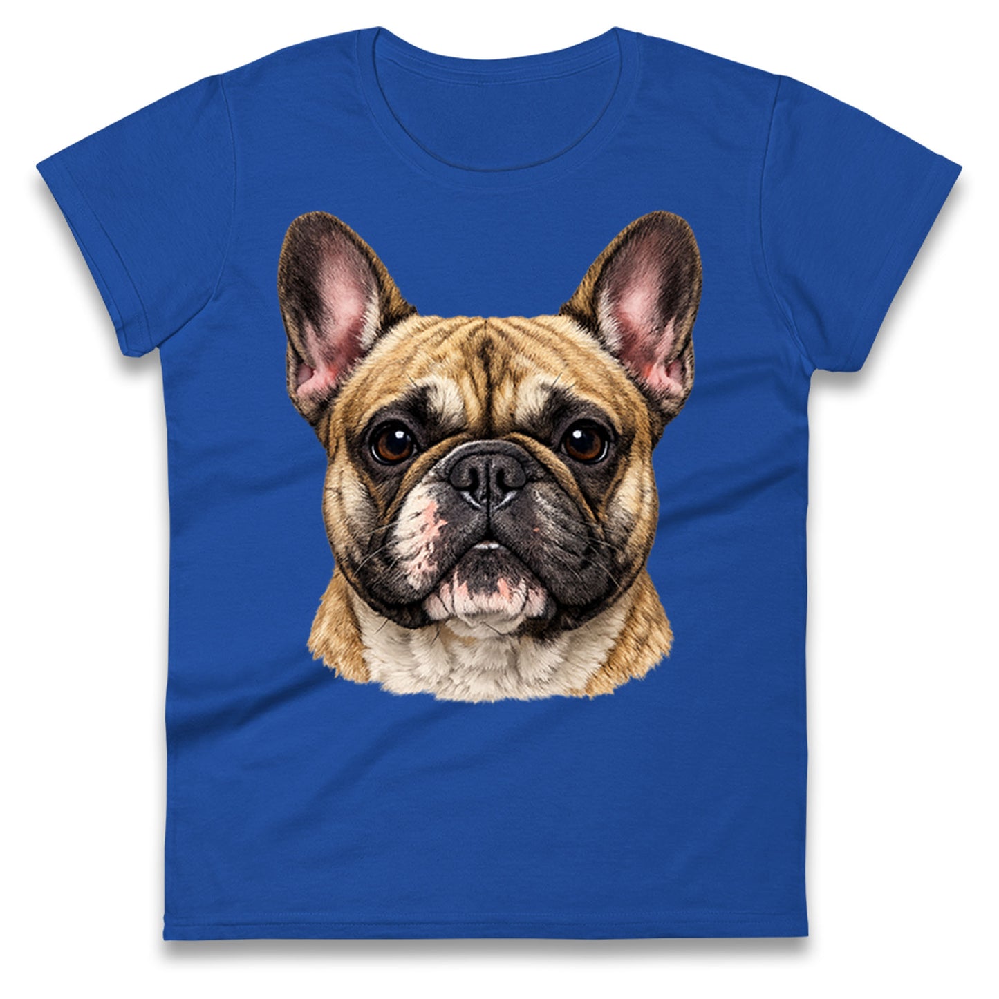 French Bulldog Face Ladies T Shirt
