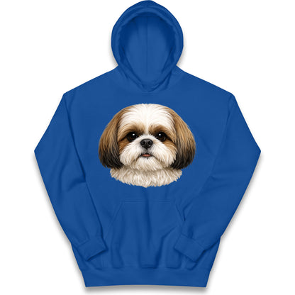 Shih Tzu Face Kids Hoodie