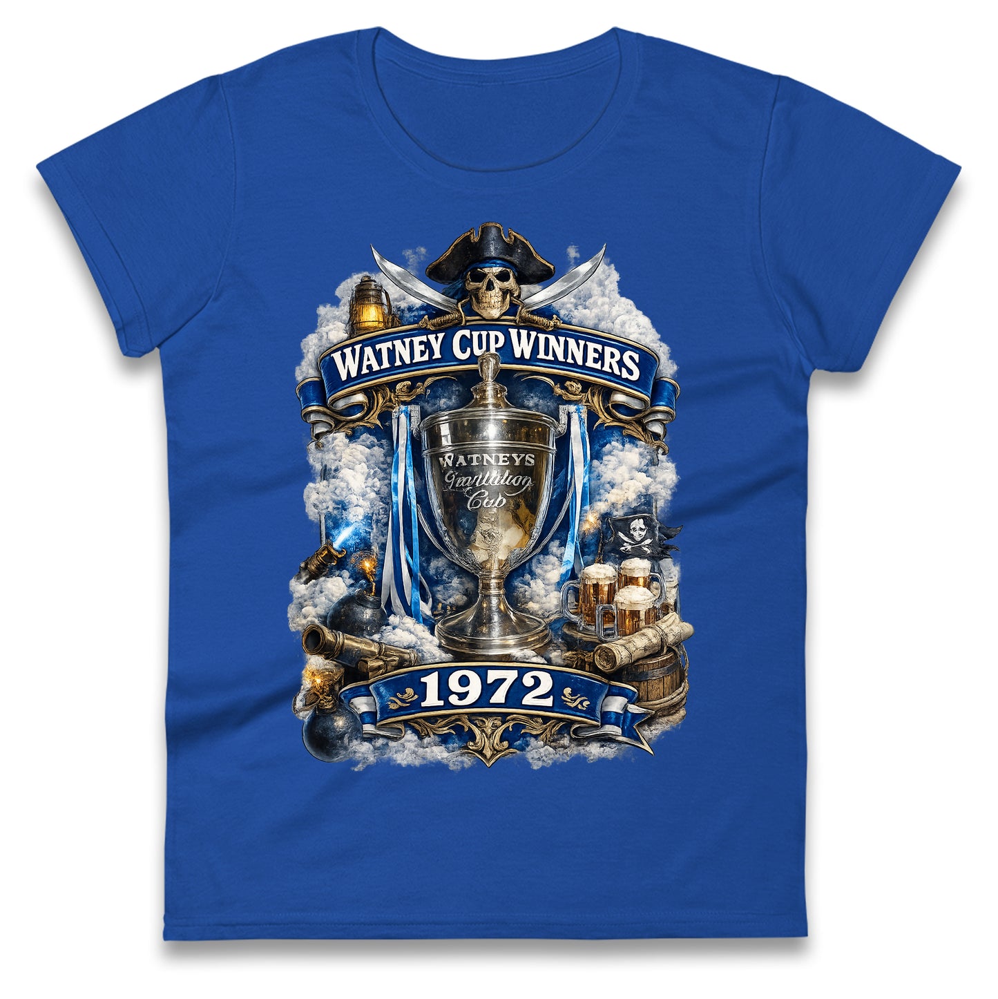 Retro Bristol Rovers Football Ladies T Shirt