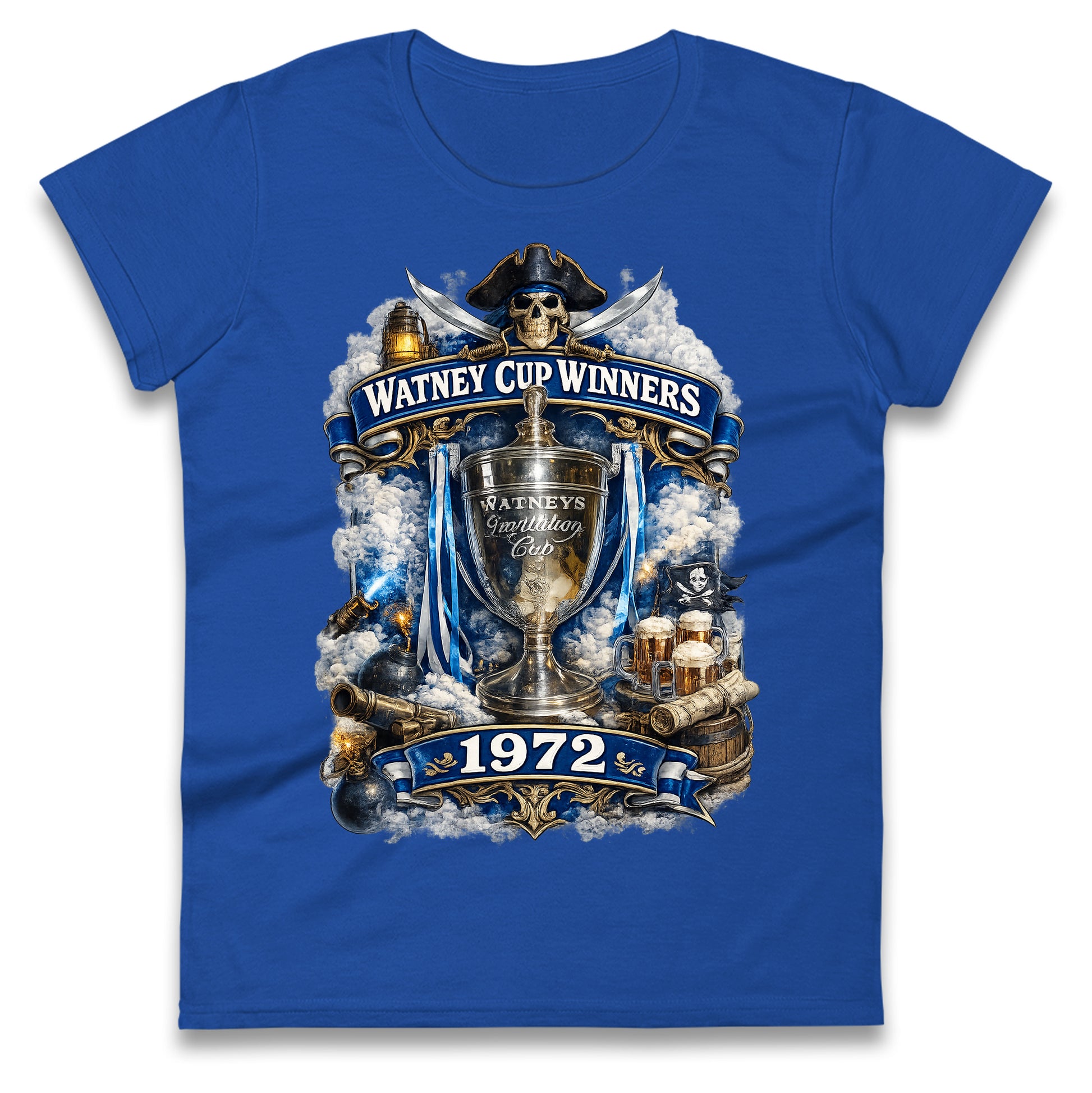 Retro Bristol Rovers Football Ladies T Shirt